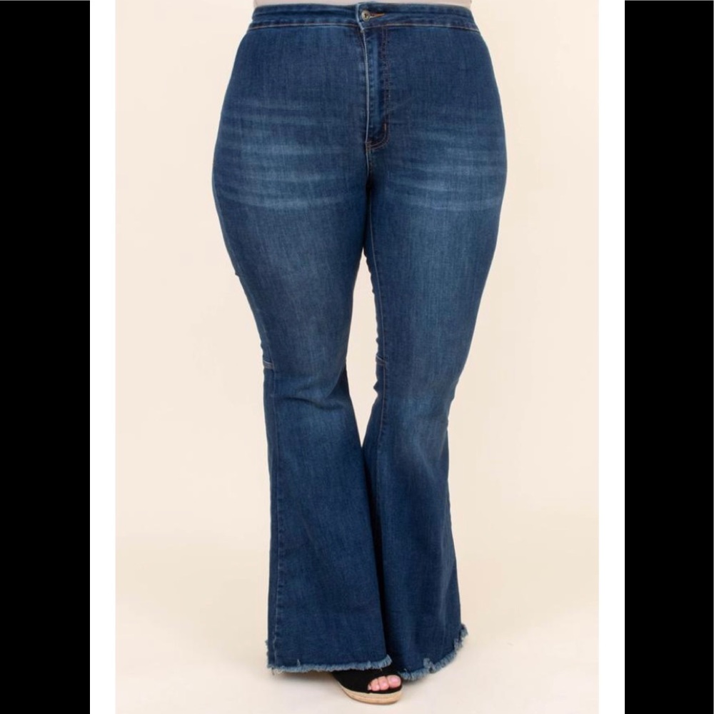 Dark wash size 16 bell bottoms from chic soul